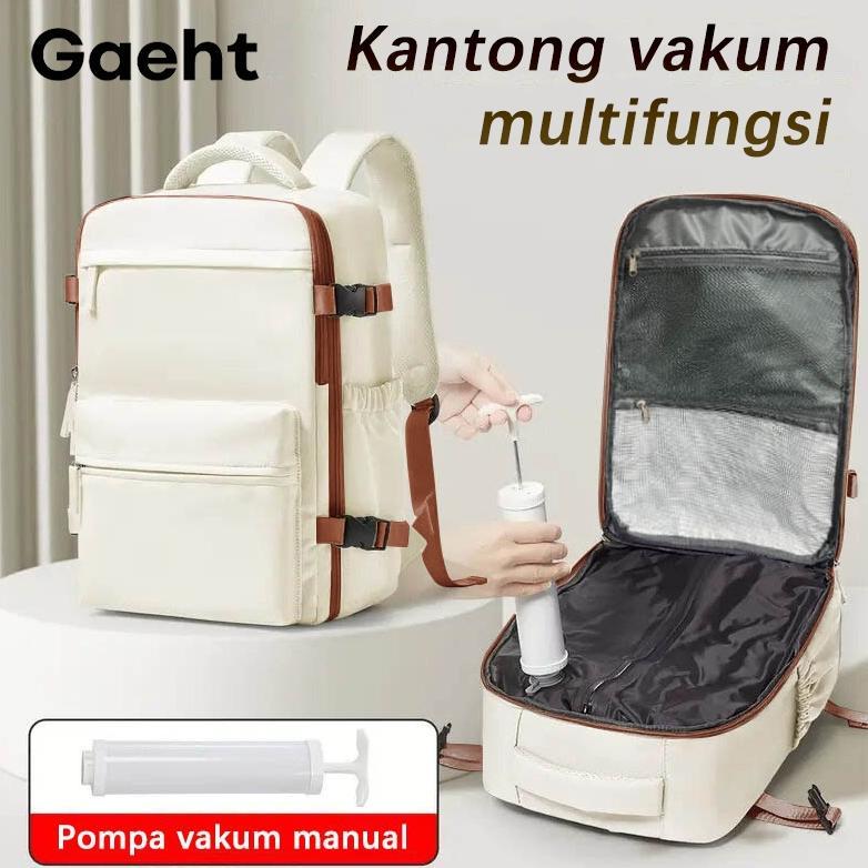 READY GAEHT Kompresi Vakum Baju Travel Backpack 50L Ransel Wanita 17 Inch Waterproof Carry On Daypac