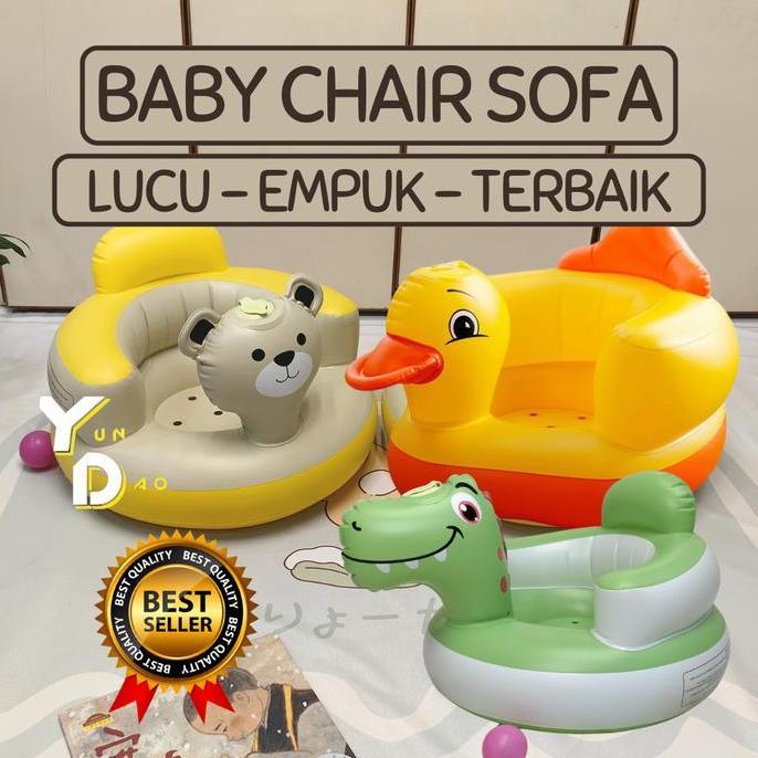 ahissalamahtiga - sofa kursi makan bayi belajar duduk model tiup balon baby chair model tiup bebek d
