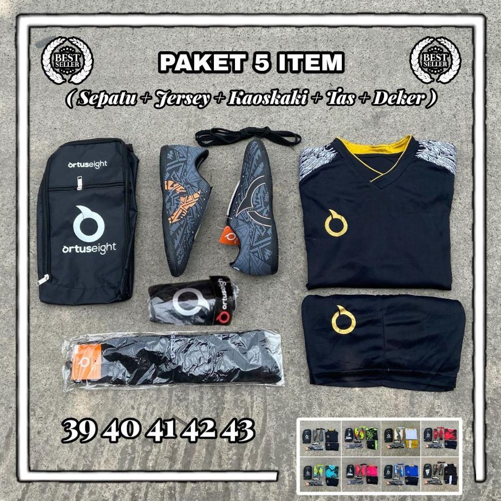 Paket Lengkap 5 Sepatu Futsal Sepak ORTUSeight Termurah