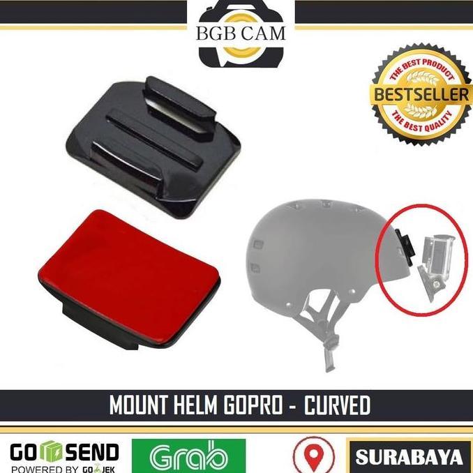 Promo Curve Mount Helm Lengkung Gopro / Bpro / Yicam Dll Sepeda Cod