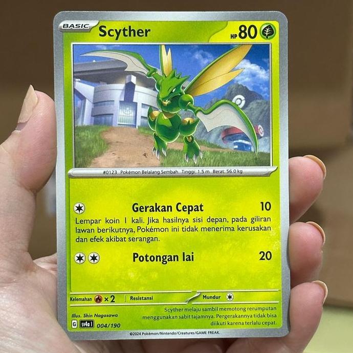 Kartu Pokemon Indonesia - Harta Berkilau - Scyther 004/190