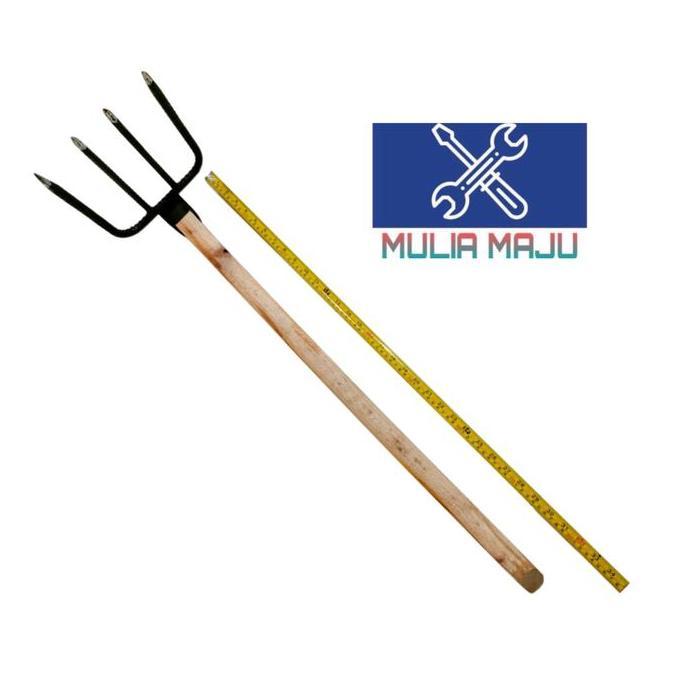 Cangkrang+gagang kayu besar /cangkrang garukan sampah terpasang (1set)