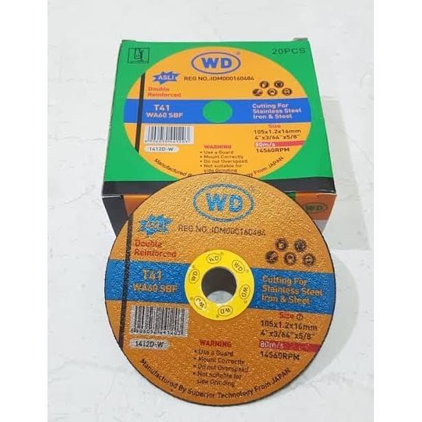 Ready Mata Gerinda WD 4" / WD Gurinda 4" / Mata Gurinda Potong WD / dus