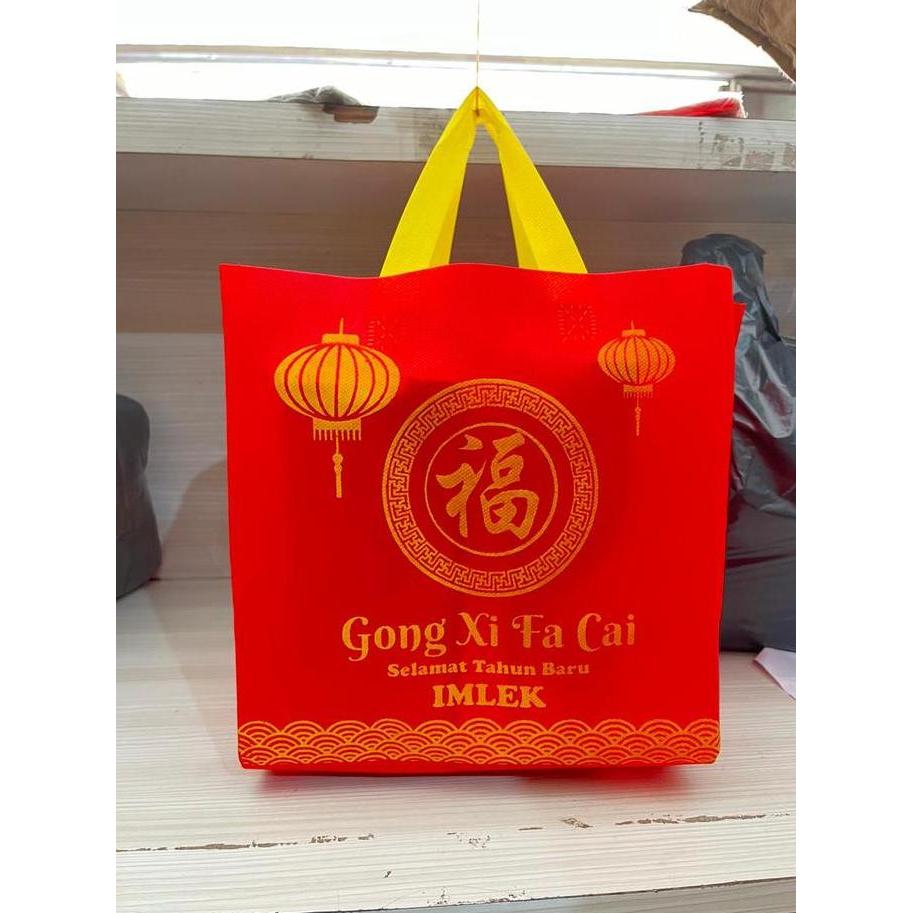 Picnpic- (Lusinan) Tas Spunbond Kotak Imlek Chinese New Year/Goodie Bag Imlek