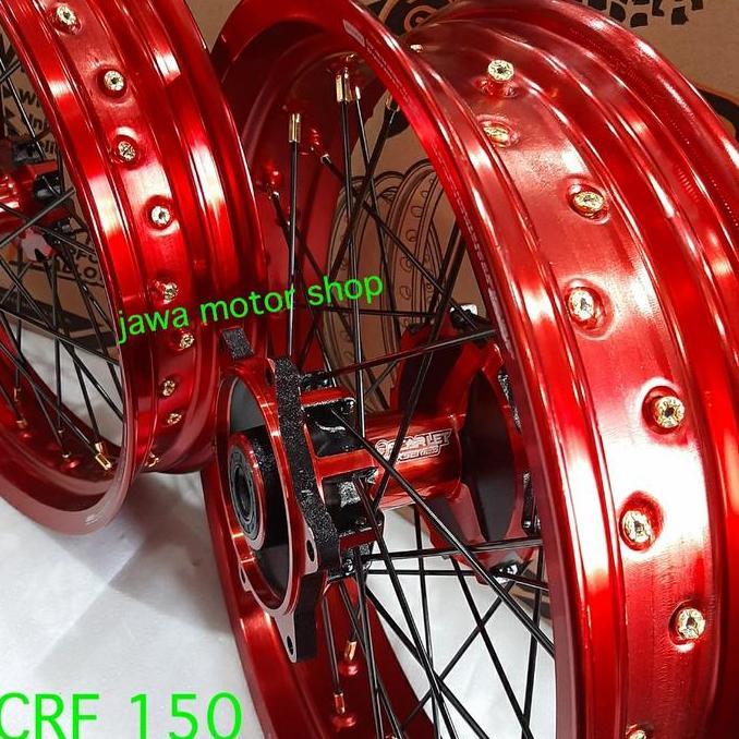 velg pelek paket supermoto crf 150 scarlet racing