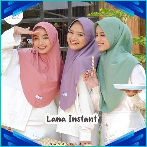 (Bisa Cod)Kenan Hijab Original Size L Lana - Daily Jilbab Bergo Instan Jersey Premium