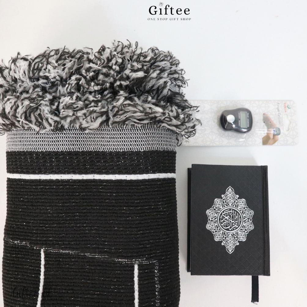 BEST SALE HAMPERS SAJADAH COUPLE KADO HADIAH GIFT SET PERNIKAHAN ULANG TAHUN CEWEK COWOK TASBIH ALQU