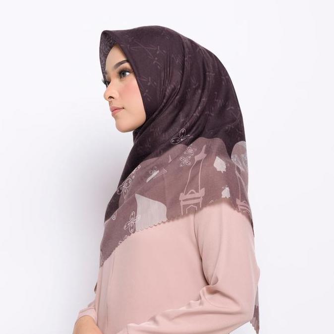ZM Zaskia Mecca - Yogya Scarf Kerudung Segi Empat Voal Hitam Syari Basic Edisi Yogyakarta Motif Yogy