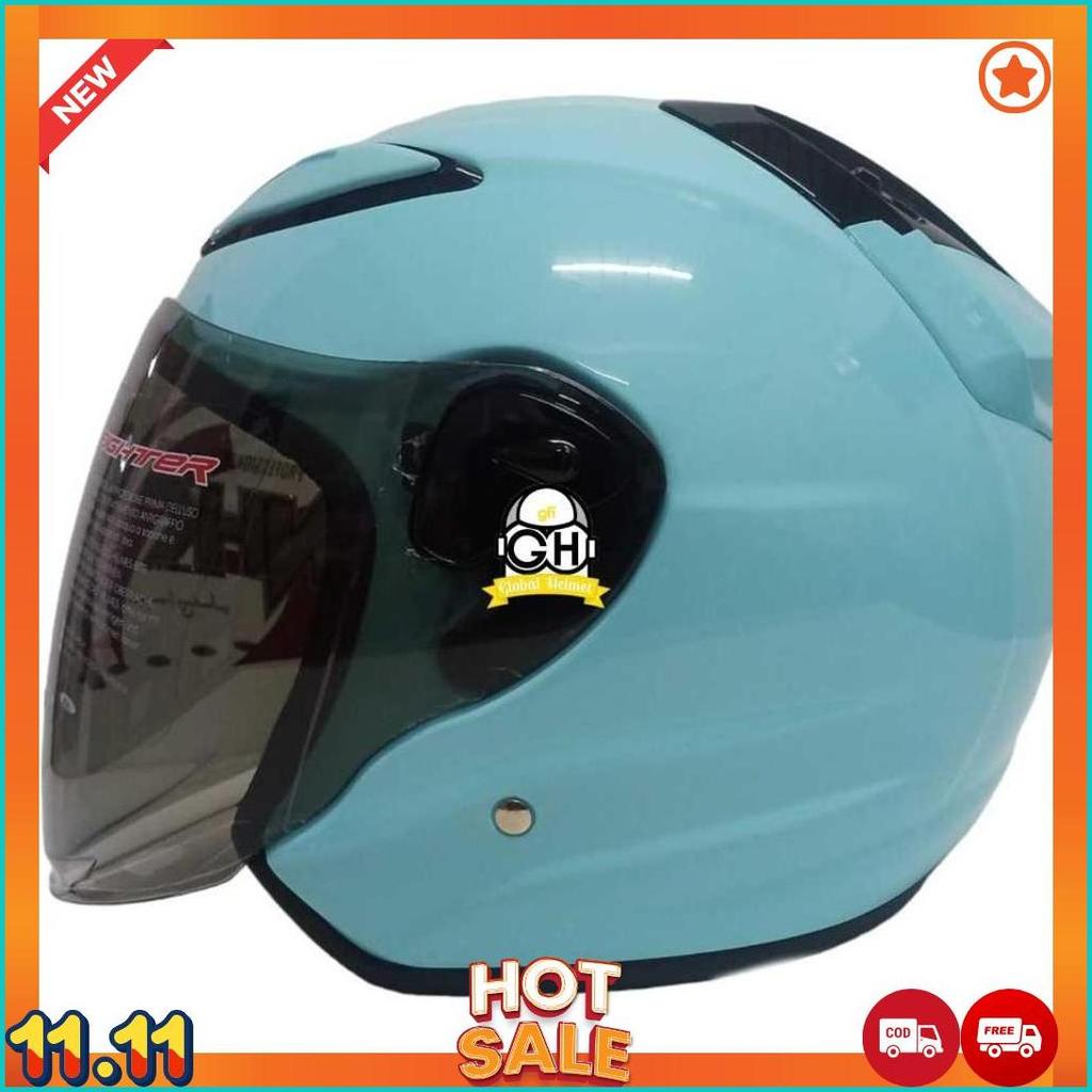 Helm Half Face Nhk R6 Nhk R-6 Solid Polos Light Tosca [H2]