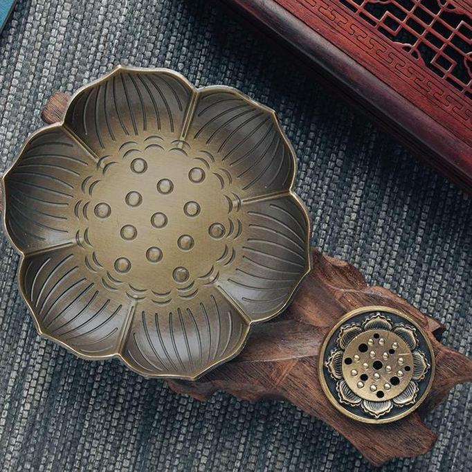 Whyyou- Tempat Bakar Hio Lingkar Dupa Lotus Stick Incense Holder