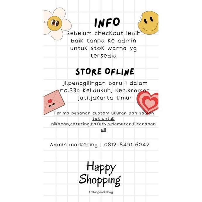 Picnpic- Goodiebag Tas Kain Spunbond Pres Box Isi 12Pcs Tas Besek Nasi Tas Kotak Tebal Wadah  Kado B