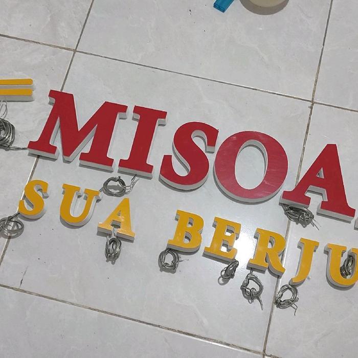 HURUF / ANGKA 3D LETTER TIMBUL AKRILIK TANPA LAMPU