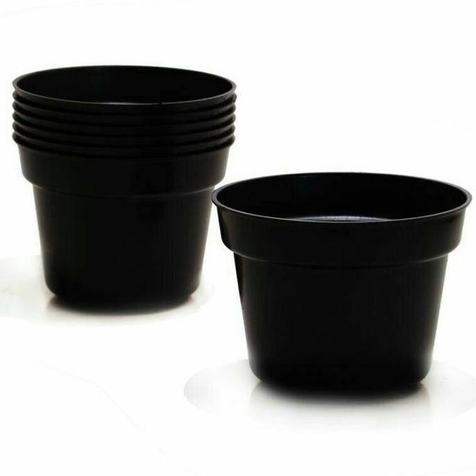 Pot Hitam Polos No 30 - Diameter 27 cm Plastik Berkualitas