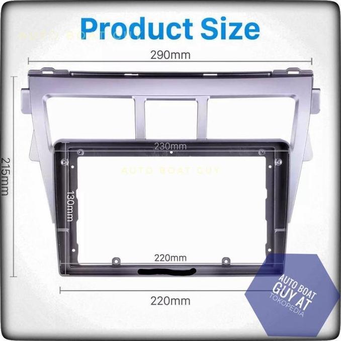 Frame Headunit Vios Limo Gen2 Gen 2 OEM Style No Gap Android 9 Inch