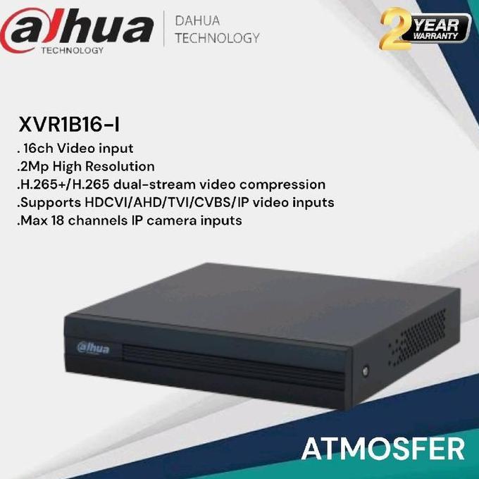 DVR DAHUA 16CH FULL HD XVR-1B16 H-265 ORIGINAL RESMI TERBARU