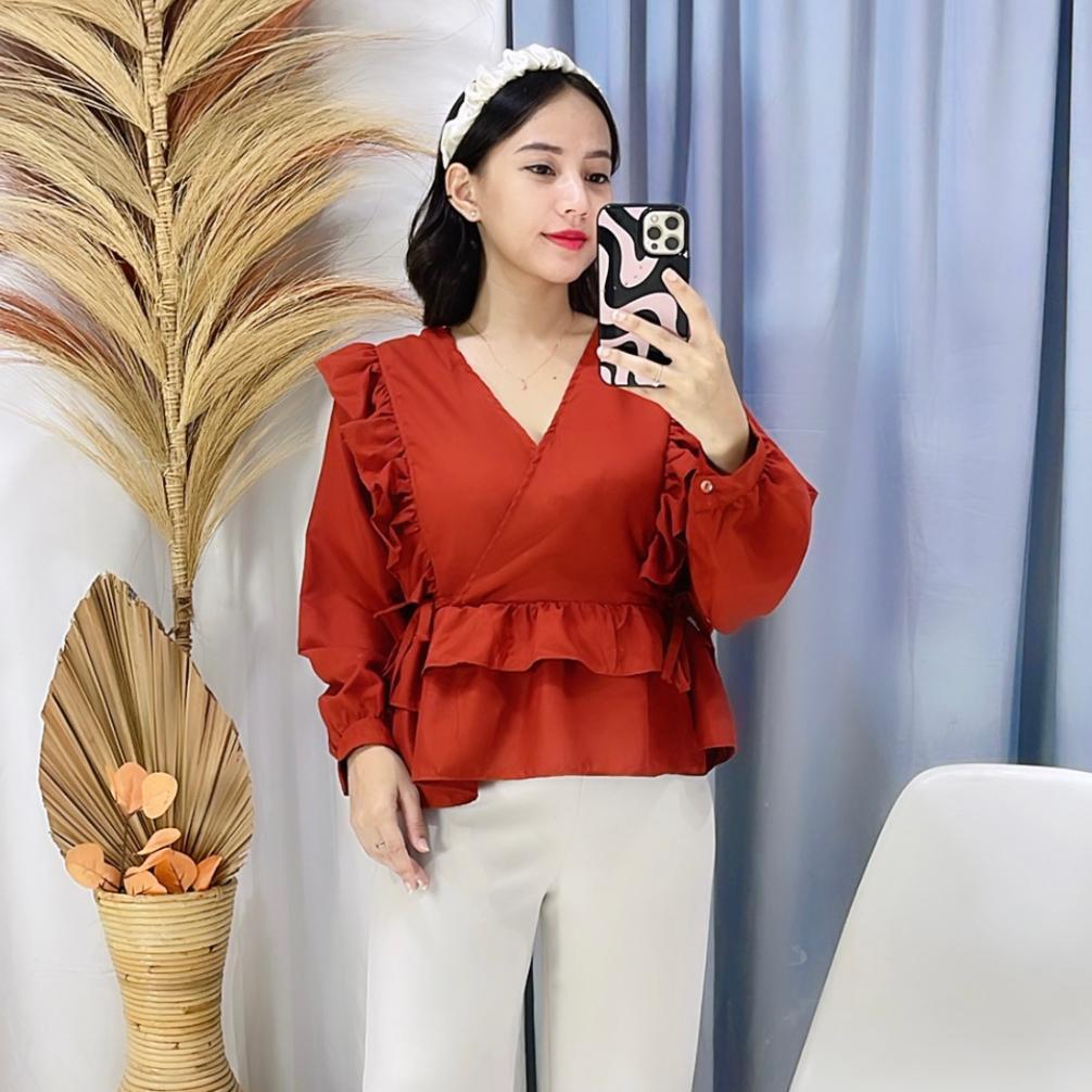 Ramadhan Sale RX FASHION - KIMI BLOUSE KATUN TWISTCONE - PN