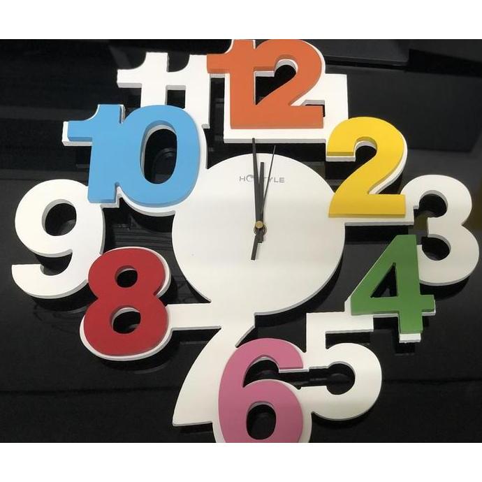 KUSUMORO JAM dinding Kayu ANGKA Besar