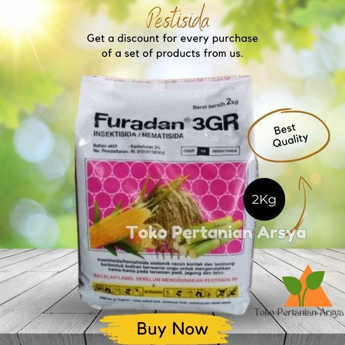 Furadan 3GR 2Kg Akarisida / Nematisida / Insektisida Sistemik Pengendali Cacing Semut Tanaman
