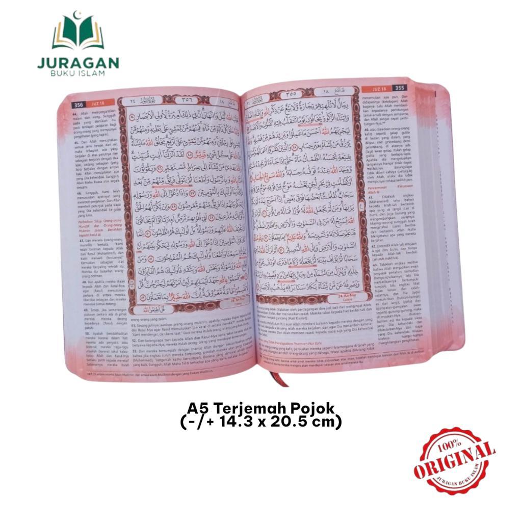 Al-Quran Free Custom Nama Ukuran A5 A6 Quran Hitam Pink Sampul Hardcover
