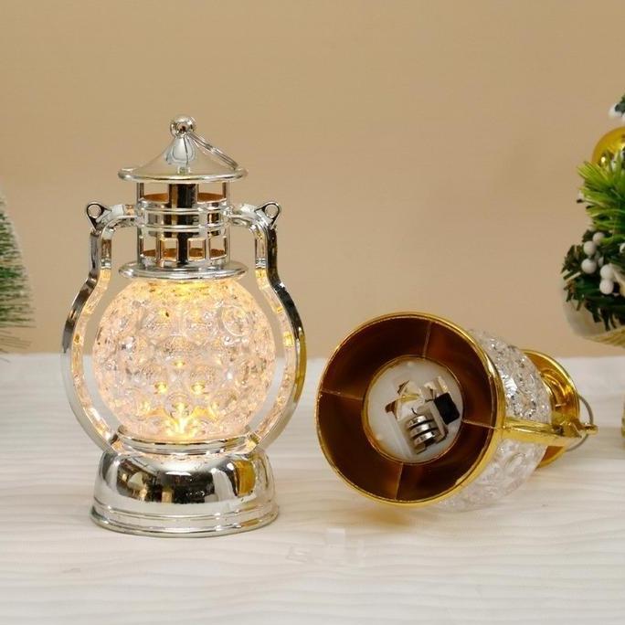 Vinnatsu Lentera Lampu Led Hiasan Lampu Lentera Kecil Lilin Gantung Dekorasi Eid Mubarak Lentera Led