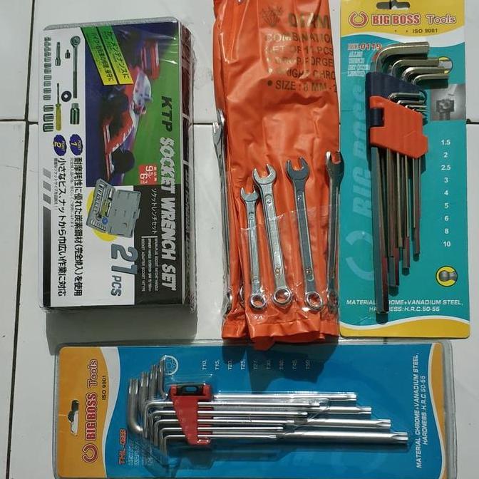 Tool Set Bengkel - Kunci Perkakas Motor - Kunci Paket 4 Set Murah
