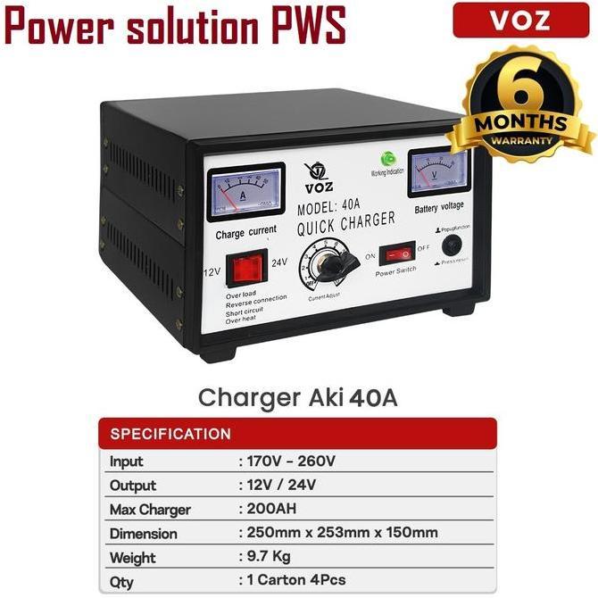 Charger Aki 40Ampere 12V dan 24V Termurah