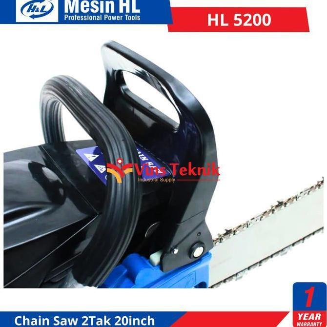 Promo H&L Hl 5200 Mesin Gergaji Kayu Chain Saw Chainsaw 20Inch Hl5200 Hl5200