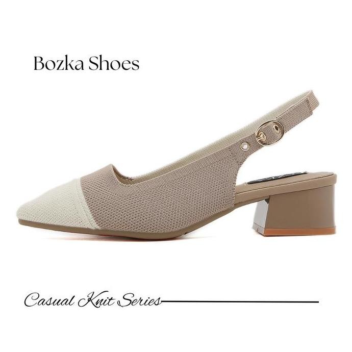 Bozka Sepatu Sandal Wanita Rajut Heels 4Cm Stellar