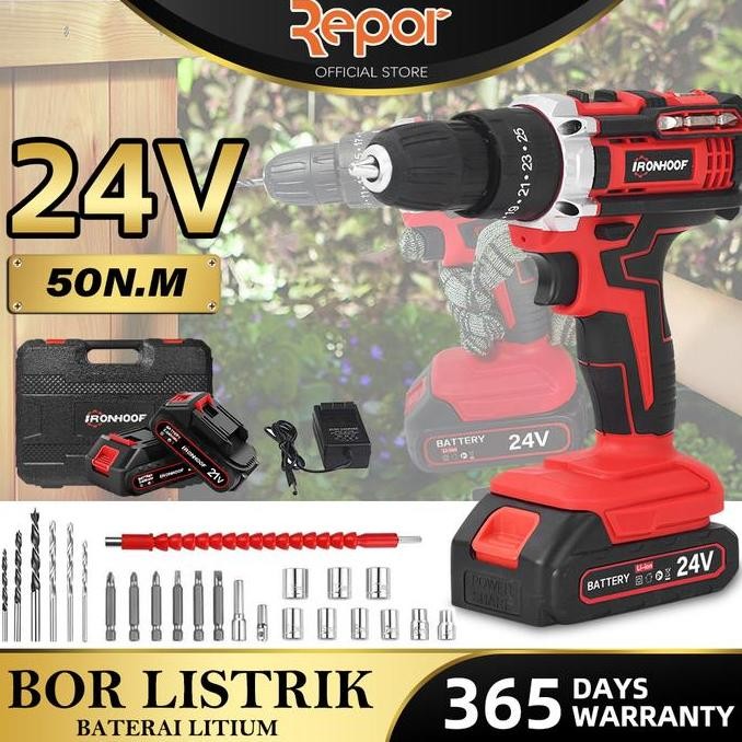 Paket Mata Bor Set 27pc Mesin Bor Baterai Cordless Drill Makita