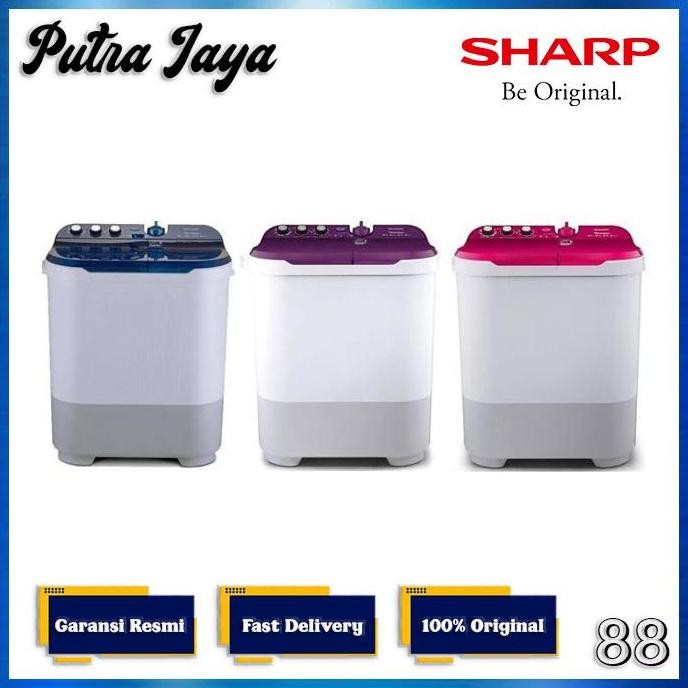 Promo MESIN CUCI SHARP EST 1090 10 KG 2 TABUNG 1090 10KG DOLPHINWAVE COD