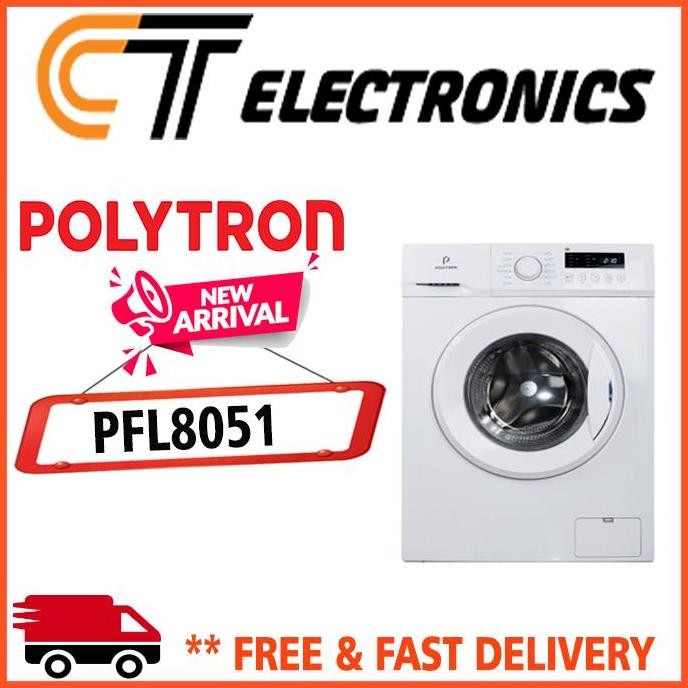 Promo POLYTRON PFL8051 MESIN CUCI FRONT LOADING 8 KG PFL 8051 PFL8051 COD