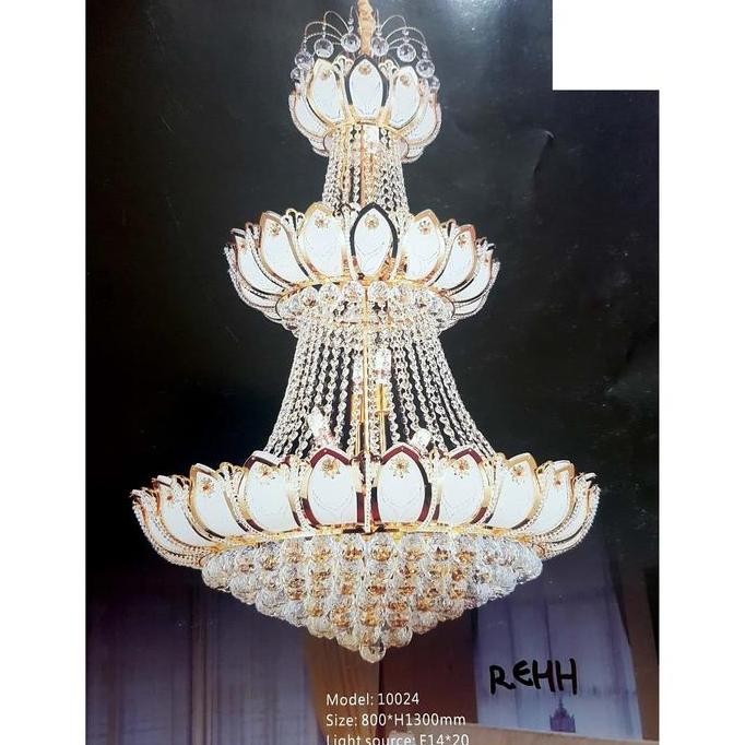 LAMPU GANTUNG KRISTAL 10024 / LAMPU HIAS / LAMPU VOID TANGGA Murah