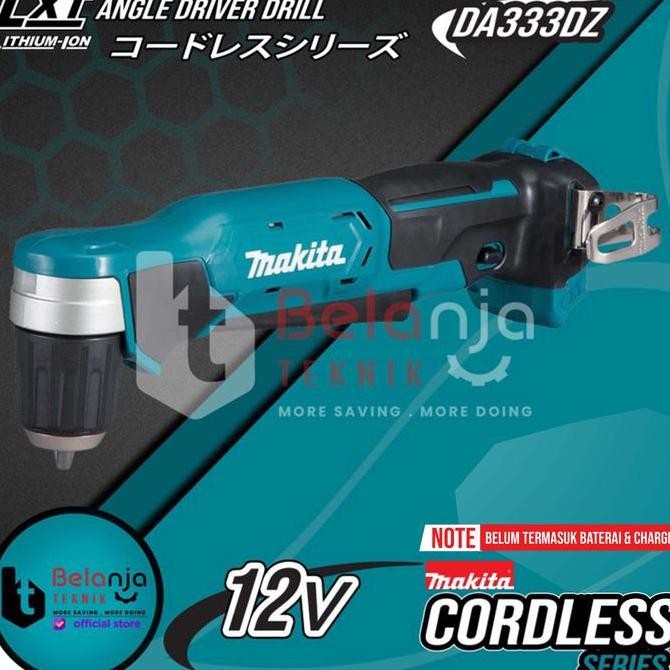 JINICHI- Makita Mesin Bor Baterai Cordless Angle Driver Drill DA333DZ 12 Volt
