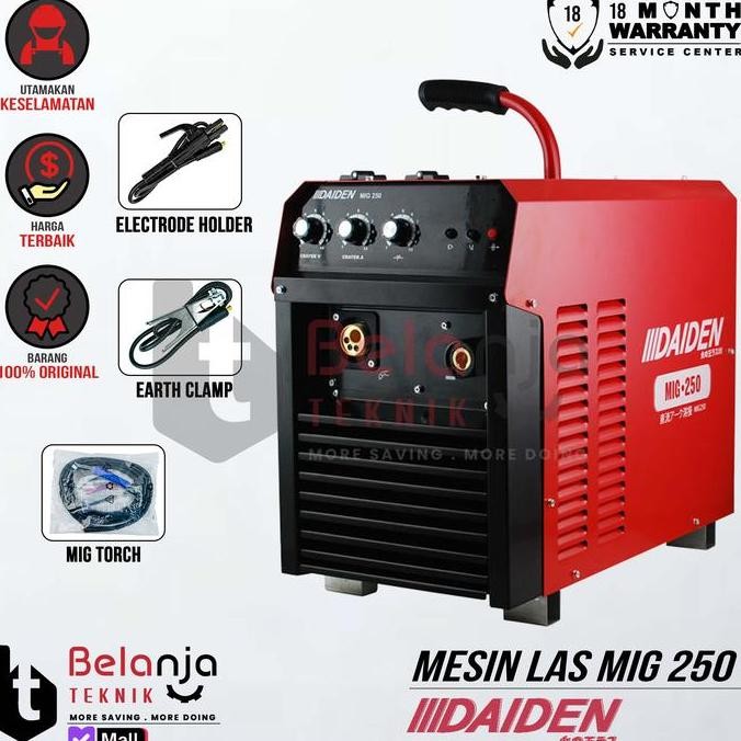 JINICHI- Daiden Industrial Welding Machine Mesin Las Inverter MIG 250 Travo Las
