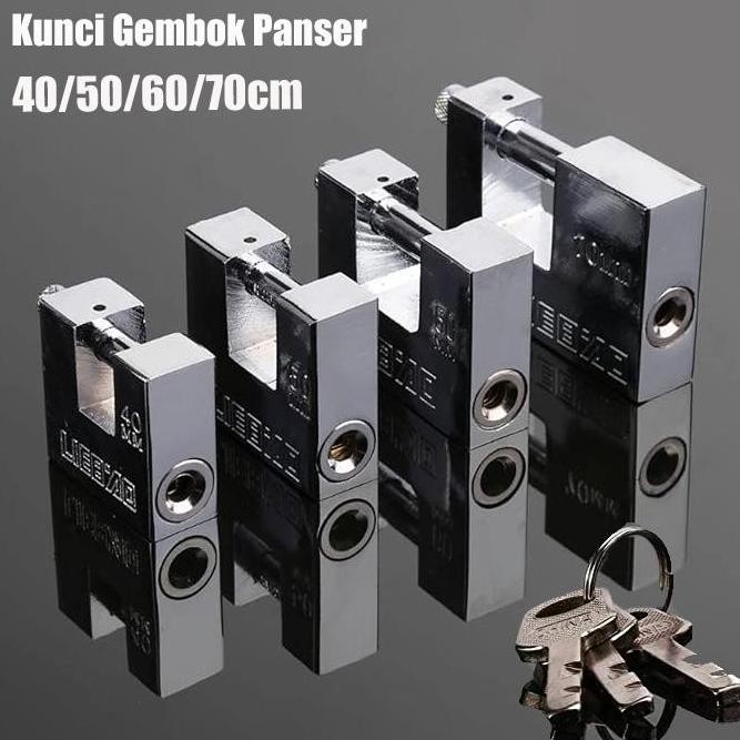 JINICHI- Gembok gantung besi pengaman gembok pagar gembok pintu pagar anti pemotongan gembok 40/50/6