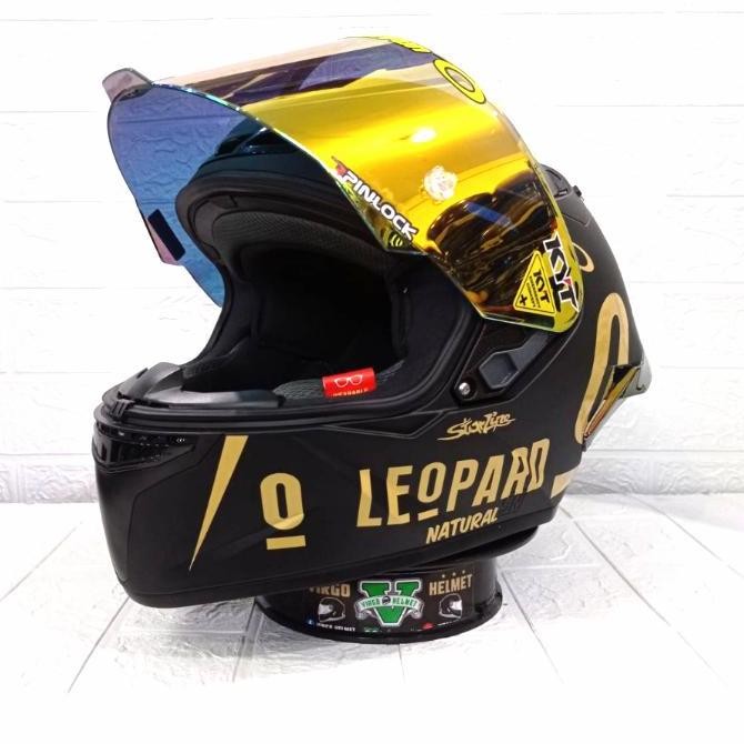 KYT Helm TT Course Solid Black Doff+Flat Visor Iridium+SpoilerTermurah