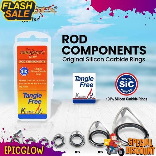 Termurah GUIDE SET BLOOD K-SERIES TORZITE SIC RINGS / isi 7pcs (Color SILVER / GUNSMOKE)