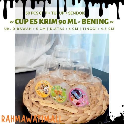 Terlaris jual plastik cup ice cream karakter 100ml