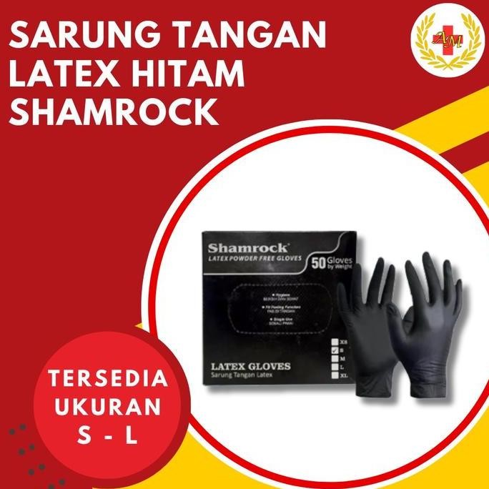 Sarung Tangan Hitam Latex Hand Glove Hitam Handscoon Karet