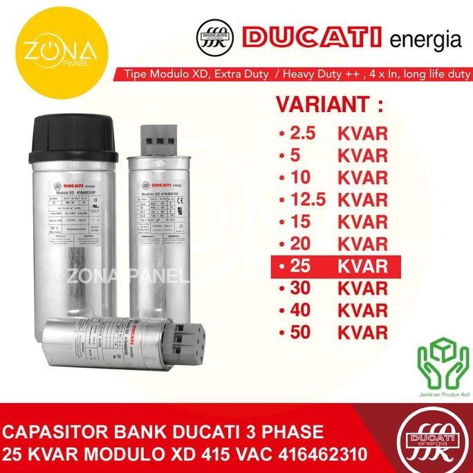 Promo KAPASITOR CAPASITOR BANK DUCATI 25 KVAR 25KVAR 415V 416462310 COD