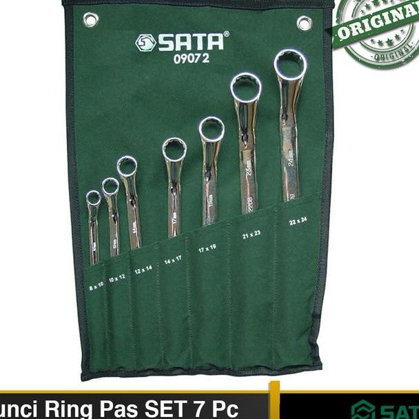Kunci Ring Set 7 Pcs Metric 09072 Sata Tools