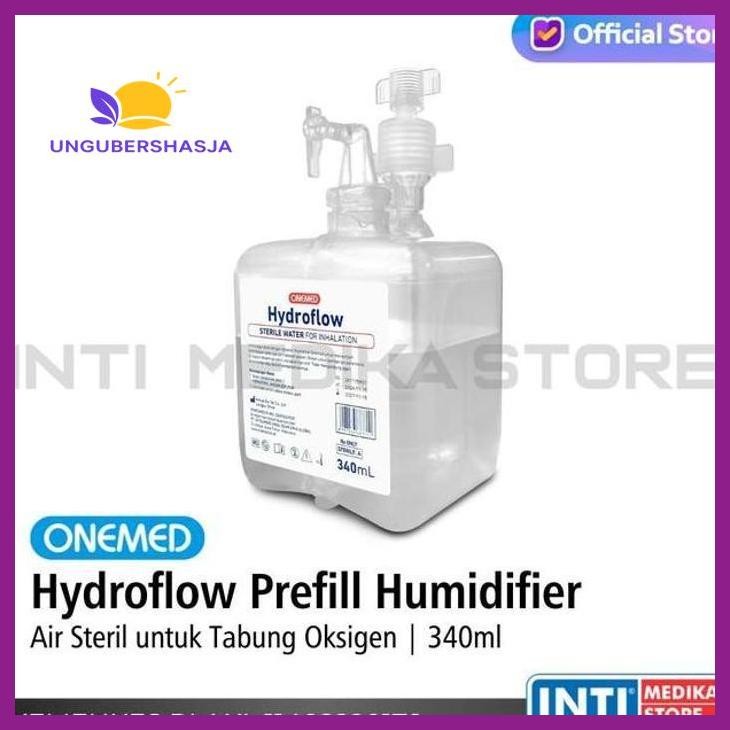 (ORIGINAL) HYDROFLOW PREFILL HUMIDIFIER 340ML | AIR STERIL UNTUK TABUNG OKSIGEN | STERILE WATER HYDR