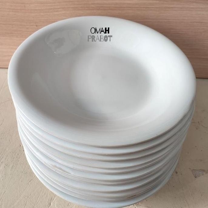 [PROMO] Barang Baru Kekinian Piring Omega Piring Keramik Putih Piring Putih Polos Setengah lusin 6 p