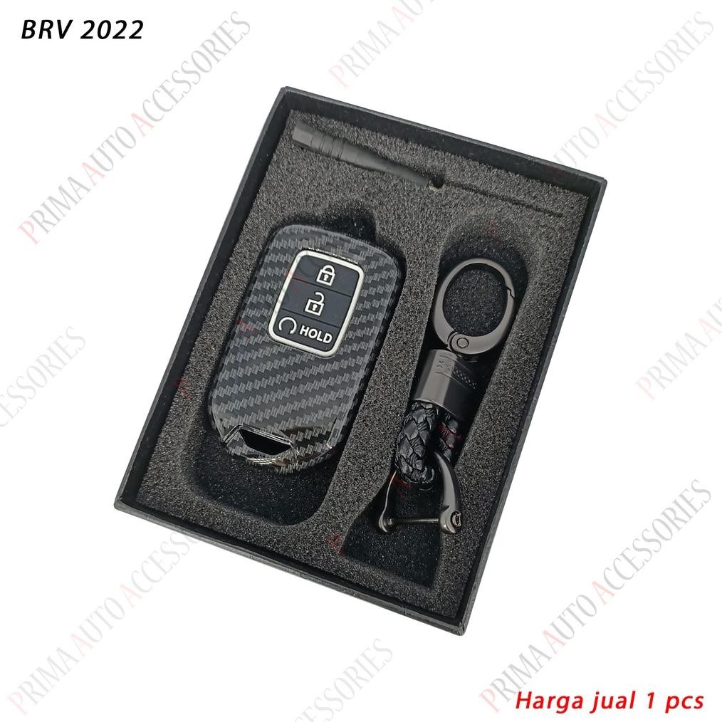 Casing Kunci Remote Mobil Fiber Carbon - Honda BRV 2022 / WRV Aksesoris Mobil