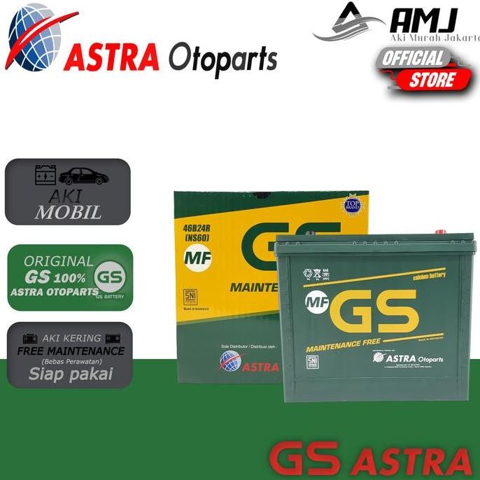 // GS MF Astra Aki Mobil Daihatsu Terios NS60 - 45Ah Aki Kering //