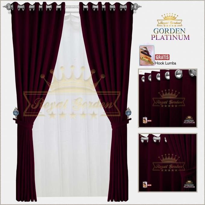 Gorden Jendela Minimalis Hordeng Blackout Import Premium Tirai Pintu Kekinian Gordyn Ruang Tamu