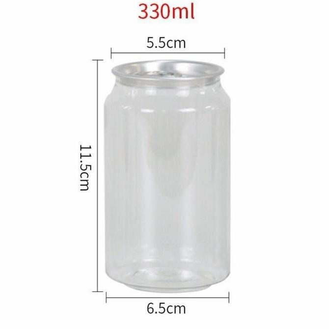 Plastik PET Can 330ml Kaleng Segel Alumunium Minuman Cafe