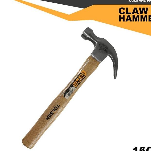 Palu Kambing Gagang Kayu 16Oz Tolsen Claw Hammer