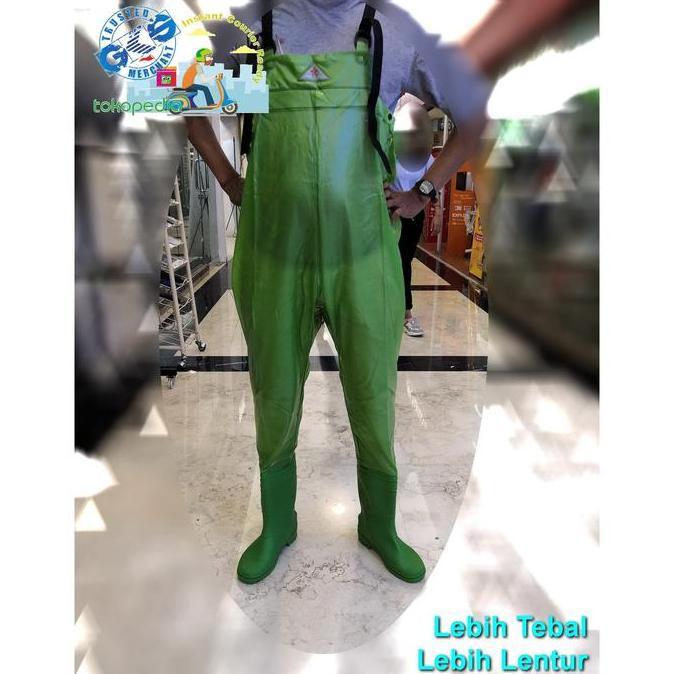 GKS Wader Celana Anti Banjir Jas Hujan Kodok Sepatu Boot Celana Set