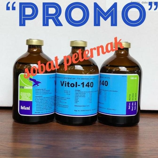 VITOL 140 100 ML Vitamin ADE Sapi kambing domba babi hewan AME